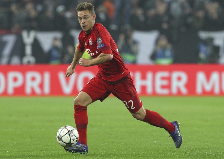 TURIN, ITALY - FEBRUARY 23: Joshua Kimmich of FC Bayern Muenchen in action during the UEFA Champions League Round of 16 first leg match between Juventus and FC Bayern Muenchen at Juventus Arena on February 23, 2016 in Turin, Italy. (Photo by Marco Luzzani/Getty Images)