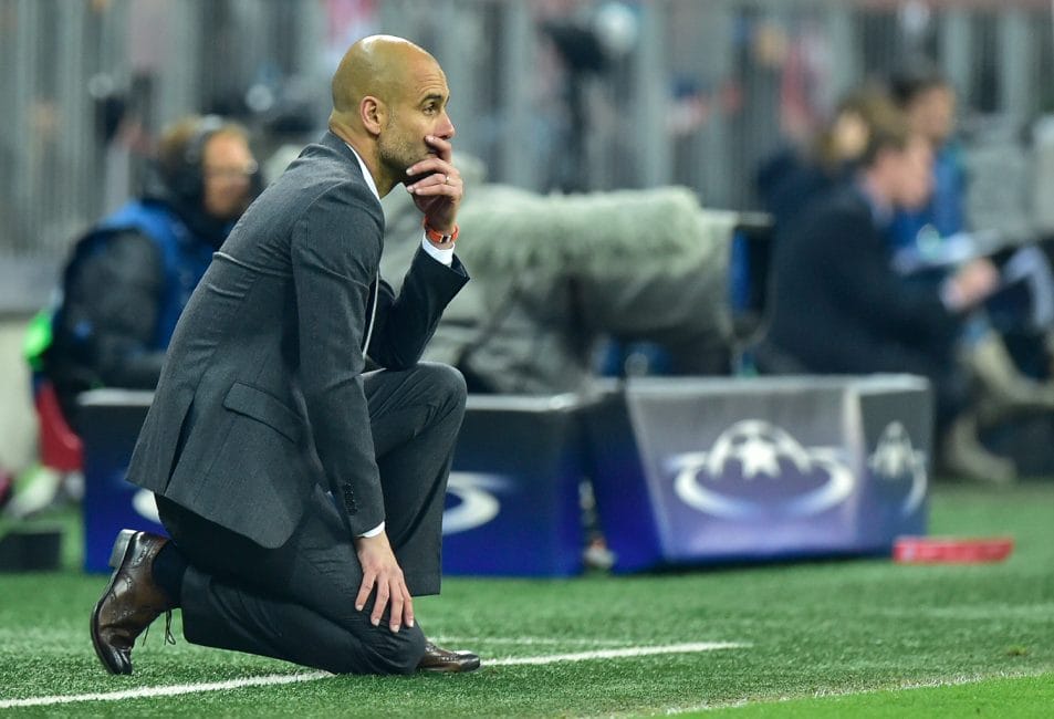 Guardiola beim Spiel gegen Atletico Madrid.(Bild: JOHN MACDOUGALL / AFP / Getty Images)