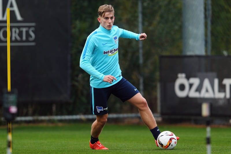 Sinan Kurt will bei Hertha BSC mittelfristig den Durchbruch schaffen.(Foto: Alex Grimm / Bongarts / Getty Images)