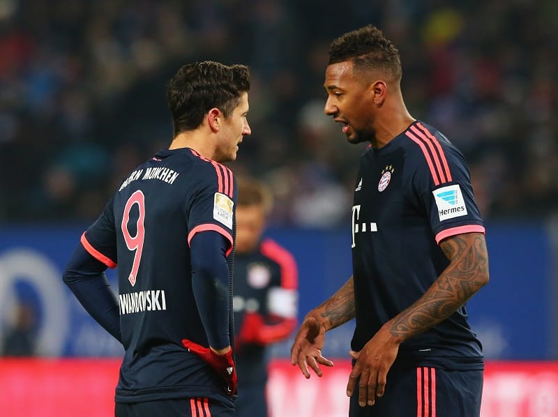 Robert Lewandowski und Jérôme Boateng haben bisher jedes Aufeinandertreffen mit dem 1. FC Köln gewonnen.(Foto: Martin Rose / Bongarts / Getty Images)