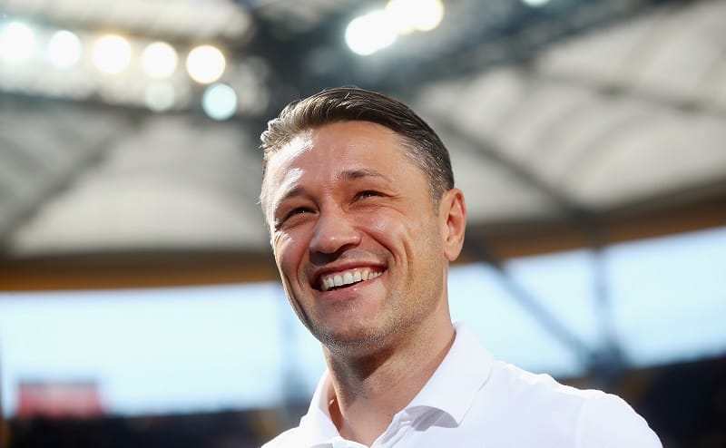 Niko Kovac und Eintracht Frankfurt haben nach gelungenem Saisonstart gut lachen.(Foto: Alex Grimm / Bongarts / Getty Images)