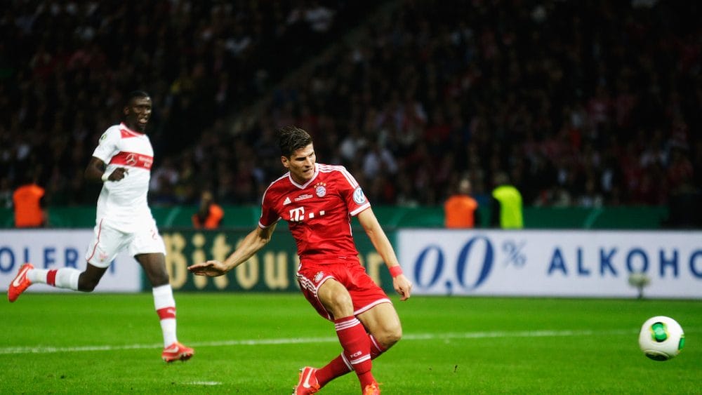 during the DFB Cup Final match between FC Bayern Muenchen and VfB Stuttgart at Olympiastadion on June 1, 2013 in Berlin, Germany.