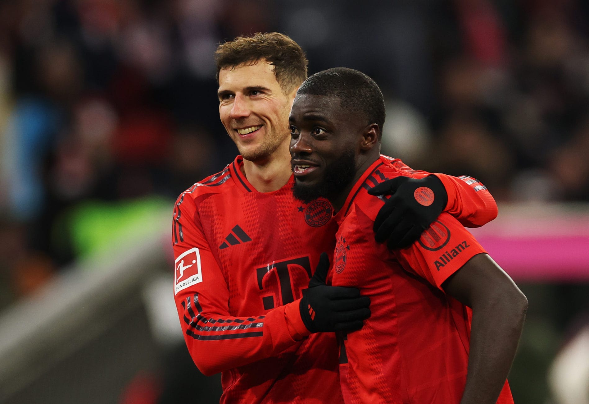 Leon Goretzka und Dayot Upamecano (FC Bayern)